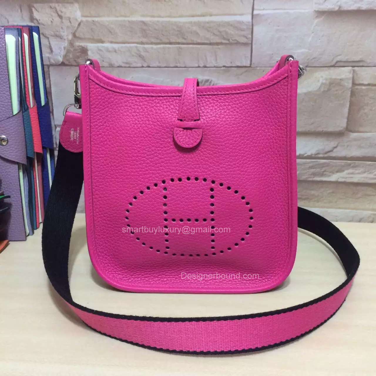 Hermes Evelyne III Bag in Hot Pink Togo Leather TPM