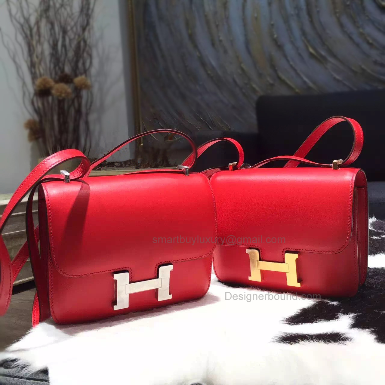 Replica Hermes Mini Constance 18 Bag Hanmade in q5 Rouge Casaque Swift Calfskin
