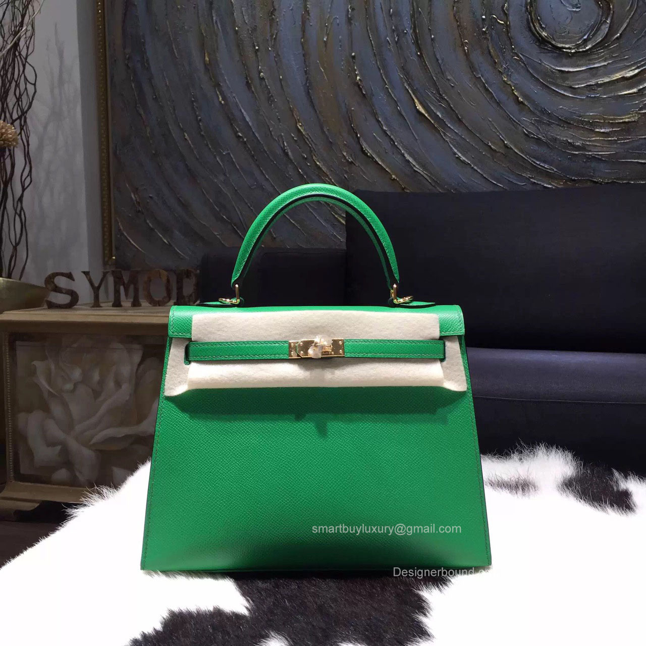 Hermes Kelly 28 Bambou 1K Epsom Leather Handstitched Gold hw