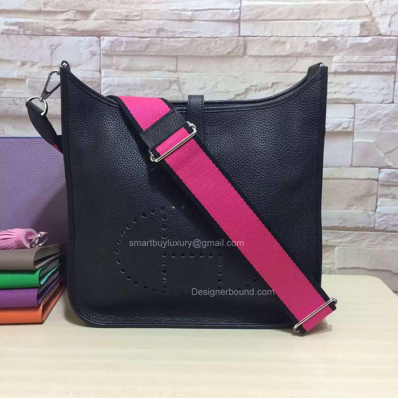 Hermes Evelyne III Bag PM in Black Togo Leather