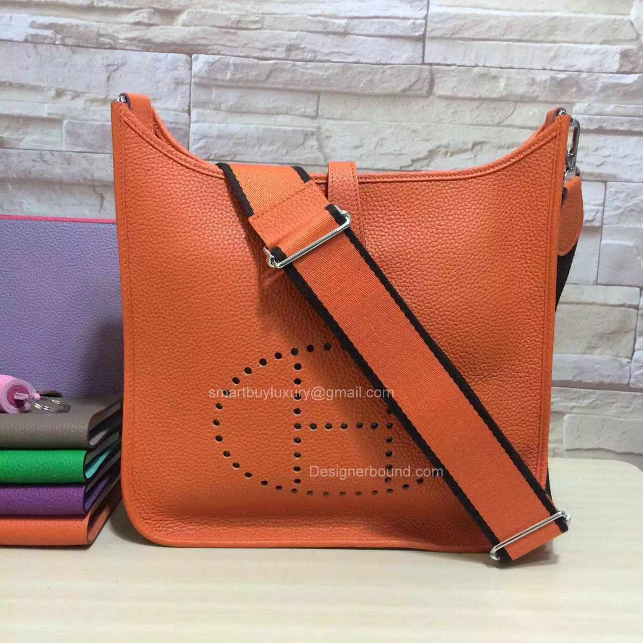 Hermes Evelyne III Bag PM in Orange Togo Leather