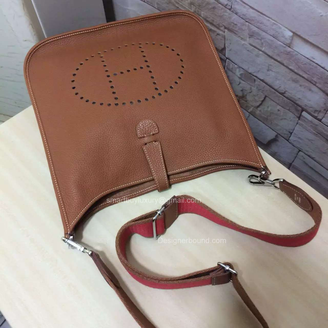 Hermes Evelyne III Bag GM in Brown Togo Leather