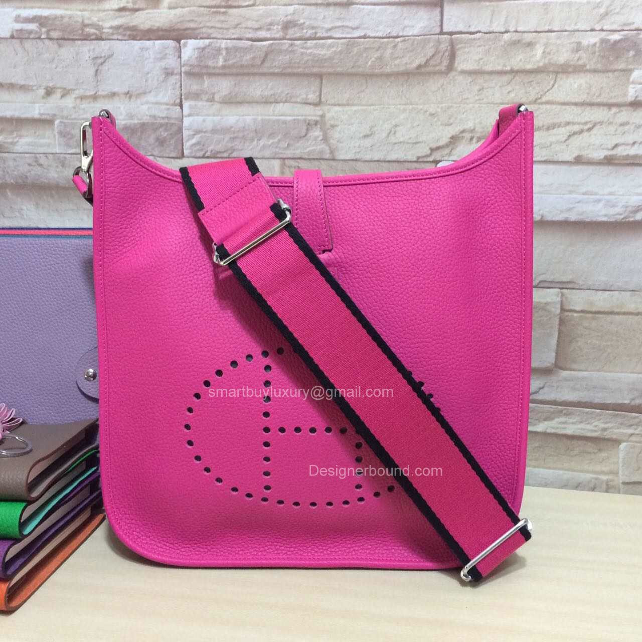 Hermes Evelyne III Bag GM in Hot Pink Togo Leather